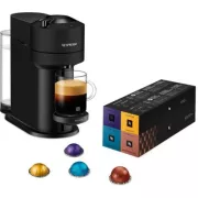 KRUPS Vertuo Next Nespresso Noir Mat et 52 capsules - Cafetière à dosettes