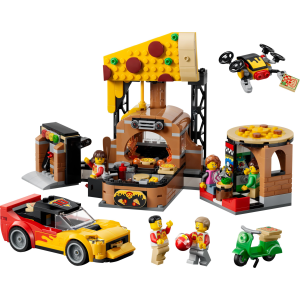 Image : LEGO 60496 La pizzeria et ses véhicules de livraison - City