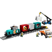 LEGO 60509 Le train de marchandises du port avec grue et camion - City