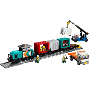 Image : LEGO 60509 Le train de marchandises du port avec grue et camion - City