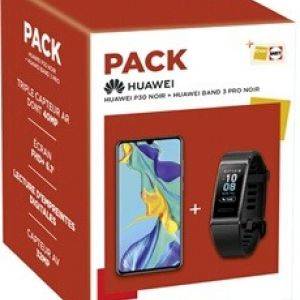 Image : Huawei P30 Noir 128Go + Huawei Band 3 Pro Noir