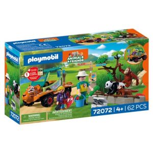 Image : Playmobil 72072 Zoo : Gardien de zoo et véhicule - Animals and Friends