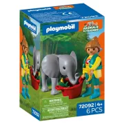 Playmobil 72092 Zoo : Eléphanteau et gardien de zoo - Animals and Friends