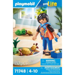 Image : Playmobil 71748 Famille de tortues dans un terrarium - My Life