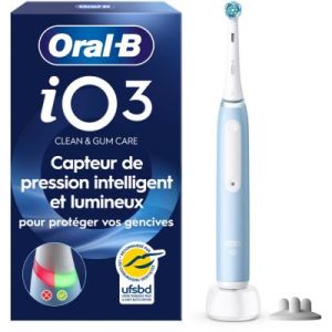 Image : ORAL-B iO3S Bleue - Brosse à dents électrique