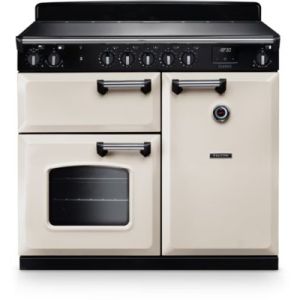 Image : FALCON NGC TAB IND 100 CM CREME PASTEL CHROME - Piano de cuisson induction