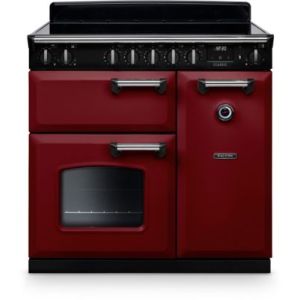 Image : FALCON NGC TAB IND 90 CM BORDEAUX CHROME - Piano de cuisson induction