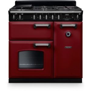 Image : FALCON NGC TAB GAZ 90 CM BORDEAUX CHROME - Piano de cuisson gaz