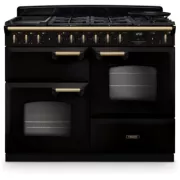 FALCON NGC TAB MIX 110 CM NOIR LAITON ANTIQUE - Piano de cuisson mixte