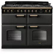 FALCON NGC TAB MIX 110 CM ARDOISE LAITON ANTIQUE - Piano de cuisson mixte