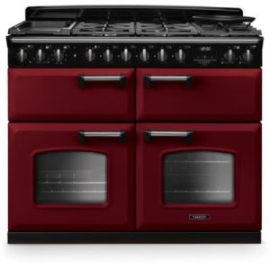 Image : FALCON NGC TAB MIX 110 CM BORDEAUX CHROME - Piano de cuisson mixte