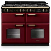 FALCON NGC TAB MIX 110 CM BORDEAUX LAITON ANTIQUE - Piano de cuisson mixte