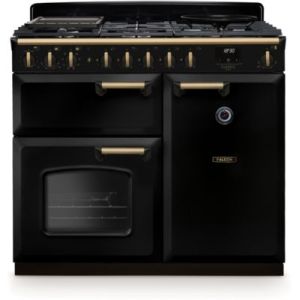 Image : FALCON NGC TAB GAZ 100 CM NOIR LAITON ANTIQUE - Piano de cuisson gaz
