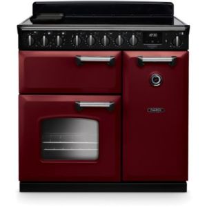 Image : FALCON NGC TAB IND 90 CM BORDEAUX CHROME - Piano de cuisson induction