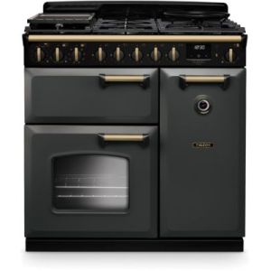 Image : FALCON NGC TAB GAZ 90 CM ARDOISE LAITON ANTIQUE - Piano de cuisson gaz