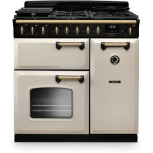 Image : FALCON NGC TAB GAZ 90 CM CREME PASTEL LAITON - Piano de cuisson gaz