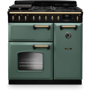 Image : FALCON NGC TAB GAZ 90 CM VERT MINERAL LAITON - Piano de cuisson gaz