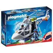 Playmobil 6921 - Helicoptere de Police avec Projecteur de Recherche