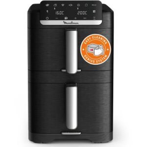 Image : MOULINEX EZ7568F0 Easy fry Crispy Stack Dual - Friteuse sans huile