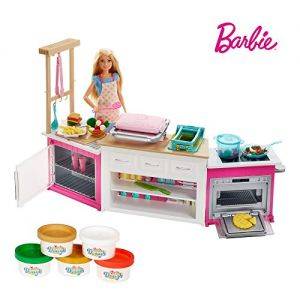 Image : Barbie Metiers Cheffe avec kit cuisine