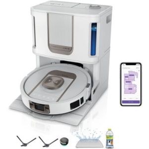 Image : Shark Powerdetect Thermacharged Blanc - Robot Aspirateur Laveur