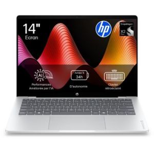 Image : Hp Omnibook 14-He1003nfx - Ordinateur Portable 14' Oled Snapdragon X2 Plus 16 Go Ssd 512go