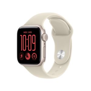 Image : Apple Watch SE 3 GPS 44 mm Lumière stellaire / Sable - S/M - MJL34ZR/A