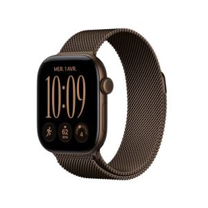 Image : Apple Watch Series 12 GPS 46 mm Bronze foncé - S/M - MKD74ZR/A
