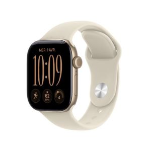 Image : Apple Watch Series 12 GPS + Cellular 46 mm Or clair / Sable - M/L - MJGC4ZR/A
