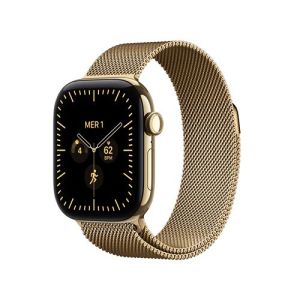 Image : Apple Watch Series 12 GPS + Cellular 42 mm titane Or radieux - MJGL4ZR/A