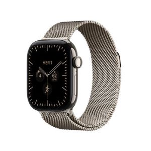 Image : Apple Watch Series 12 GPS + Cellular 42 mm titane Naturel - MJGH4ZR/A