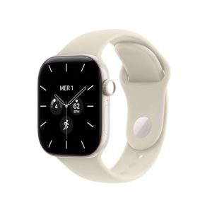 Image : Apple Watch Series 12 GPS + Cellular 46 mm Blanc perle / Sable - M/L - MJH24ZR/A
