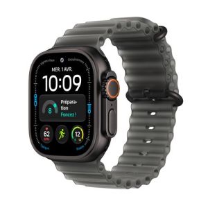 Image : Apple Watch Ultra 4 GPS + Cellular 49 mm titane Noir / Noir translucide - MJAY4QF/A