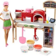 Barbie Metiers Pizzaiola avec kit pizzeria