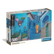 Clementoni Blue Street of Chefchaouen - Puzzle compact 500 pièces
