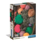 Clementoni Fluffy Kitten - Puzzle compact 500 pièces