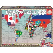 Educa Géo Drapeaux du monde - Puzzle 150 pièces