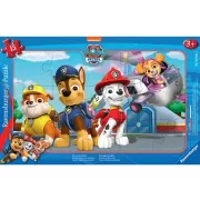 RAVENSBURGER - Quatre sauveteurs courageux / Pat'Patrouille - Puzzle cadre 15 pieces