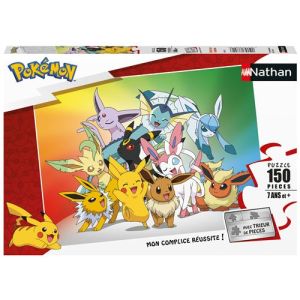 Image : Nathan Pokémon Evoli et ses évolutions - Puzzle 150 pièces NTHA