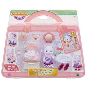 Image : Sylvanian Families 5461 La valisette de mode et grande sœur chat persan