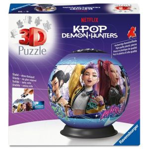 Image : Ravensburger Ball KPop Demon Hunters - Puzzle 3D 72 pièces