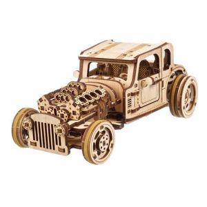 Image : Ugears Hot Rod Moteur Furieux - Puzzle 3D en bois 207 pièces