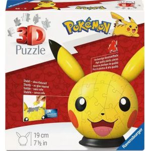 Image : Ravensburger Puzzle 3D Ball Nightlight 72 pcs Pokemon Pikachu