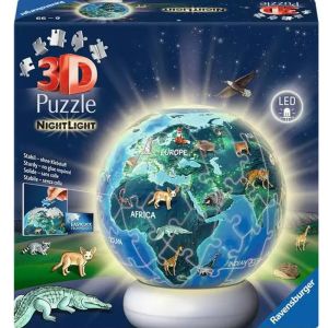 Image : Ravensburger - Puzzle 3D Ball Nightlight 72 pcs La Terre
