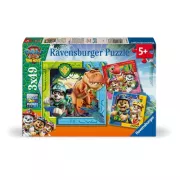 Ravensburger Pat'Patrouille Pattes Griffes et Rugissements ! Le film Mission Dino - Set 3 puzzles x 49 pièces