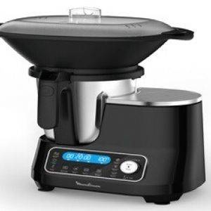 Robot cuiseur Moulinex CLICKCHEF Noir + Cuiseur vapeur HF456810 Robot cuiseur Moulinex CLICKCHEF Noir + Cuiseur vapeur HF456810
