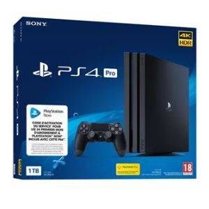 Image : Sony PS4 Pro 1 To Noir + 24 mois de PS NOW