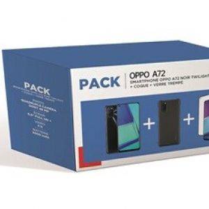 Image : Pack Oppo A72 Noir 128Go + COQUE + Protege Ecran