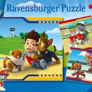 Image : Puzzles 3 x 49 pieces Ravensburger Heros a fourrure Pat Patrouille 9369