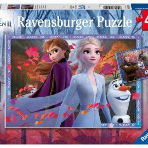 Image : Puzzles 2 x 24 pieces Ravensburger Vers des contrees glacees Disney Frozen La Reine des Neiges 2